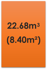3.65 m x 2.30 m